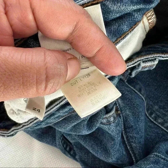 Reformation Mid Rise Button Fly Denim Jeans 24 - Picture 16 of 16